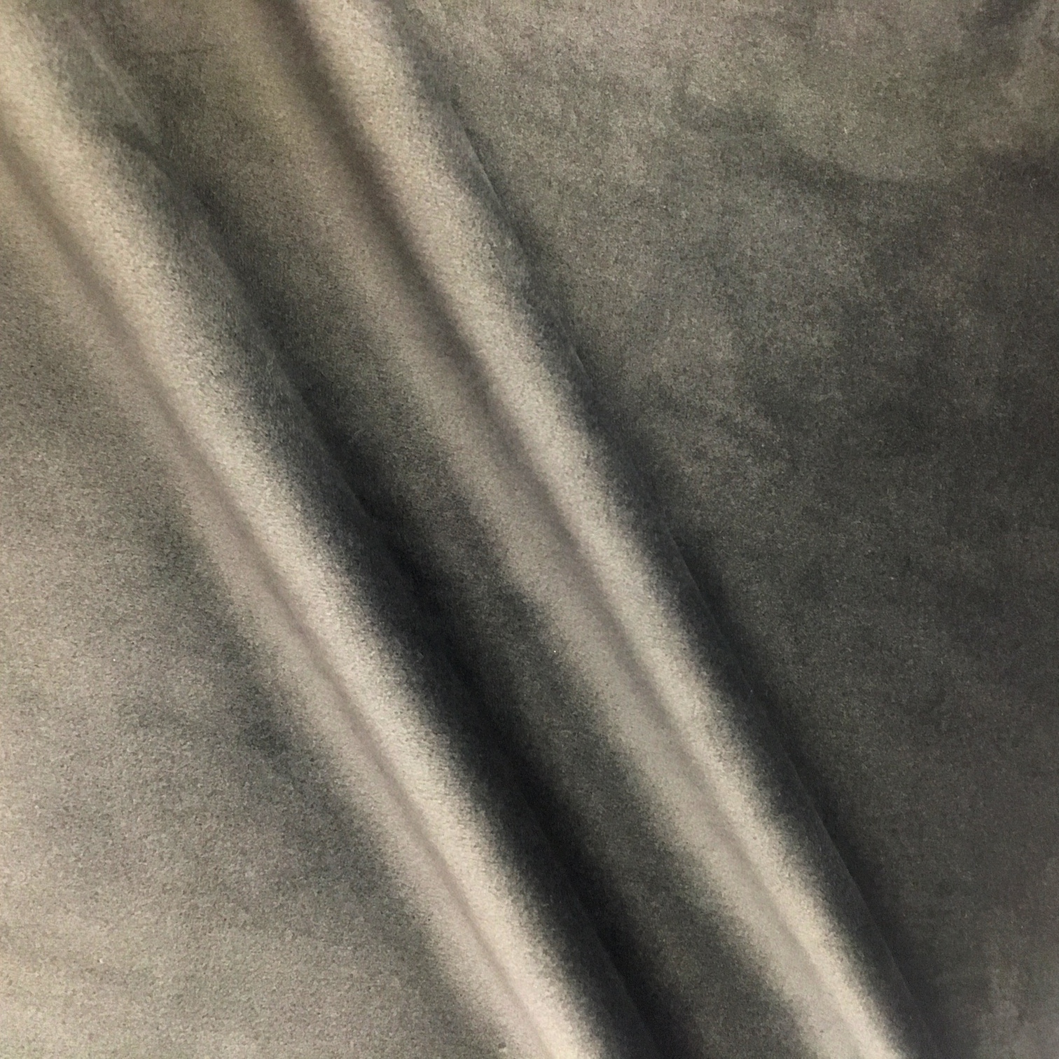 Grey Premium Velvet Fabric, Grey Upholstery Fabric